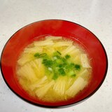 エノキの食感を味わう味噌汁✨